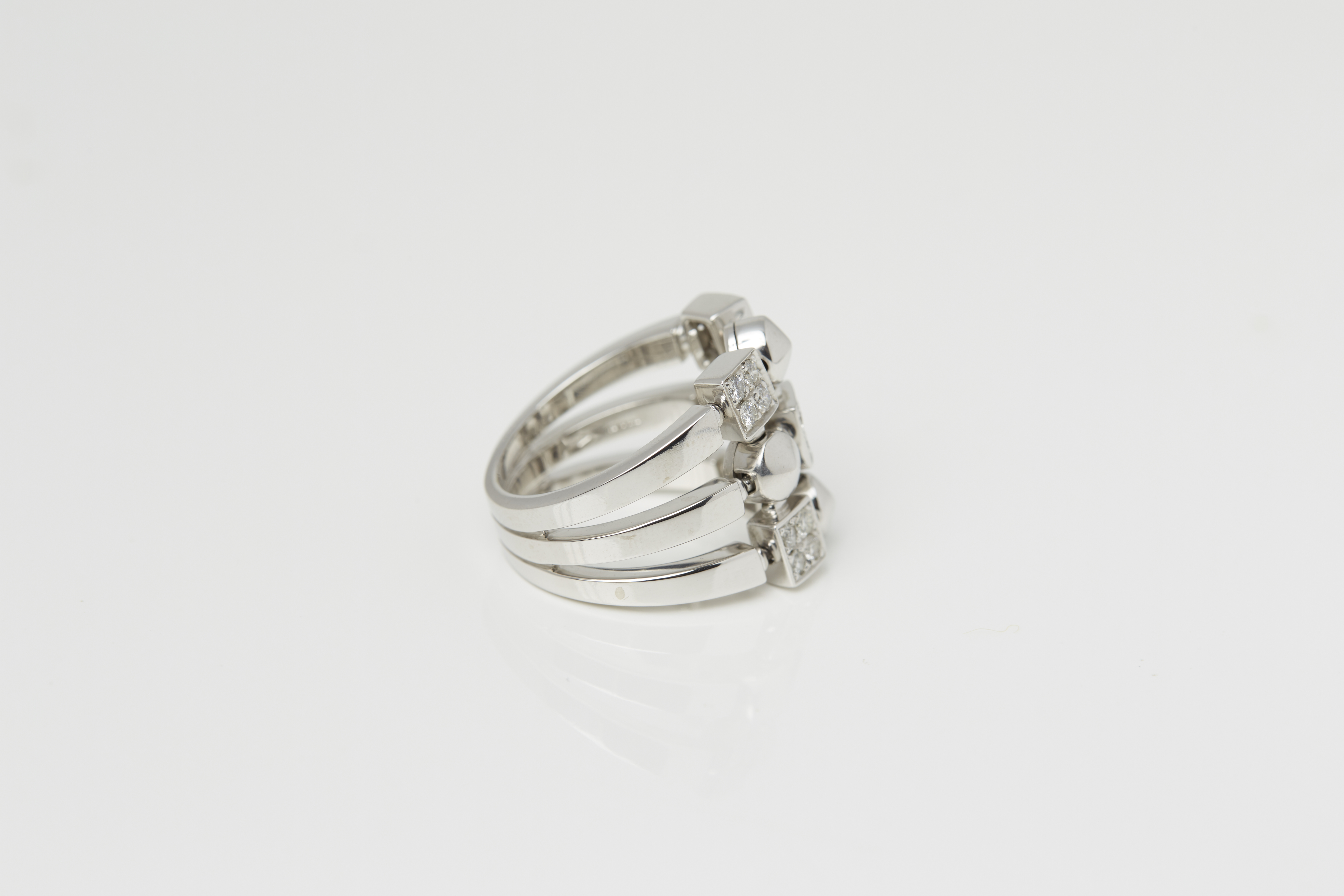 Bulgari 18k White Gold Diamond Luc_a Ring - Image 15 of 18