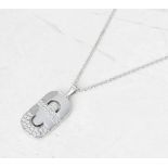 Bulgari 18k White Gold Diamond Parentesi Necklace