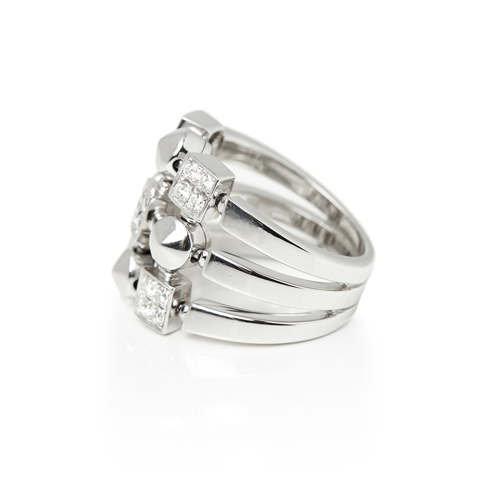 Bulgari 18k White Gold Diamond Luc_a Ring - Image 9 of 18