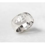 Bulgari 18k White Gold Monologo Ring