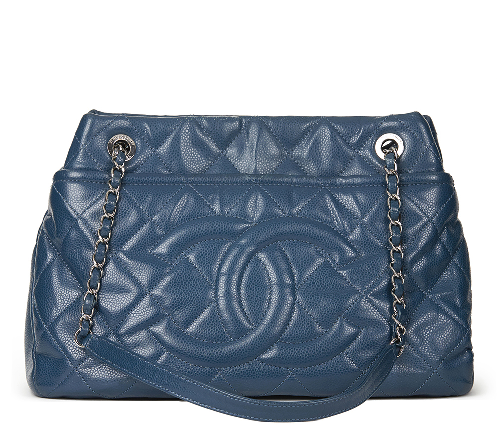 Chanel Turquoise Quilted Caviar Leather Timeless Shoulder Bag