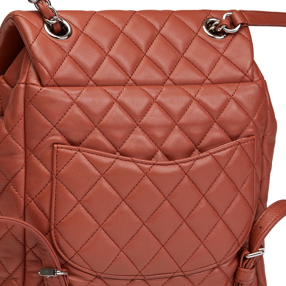 Chanel Brick Brown Quilted Lambskin Small Urban Spirit Backpack - Image 7 of 10