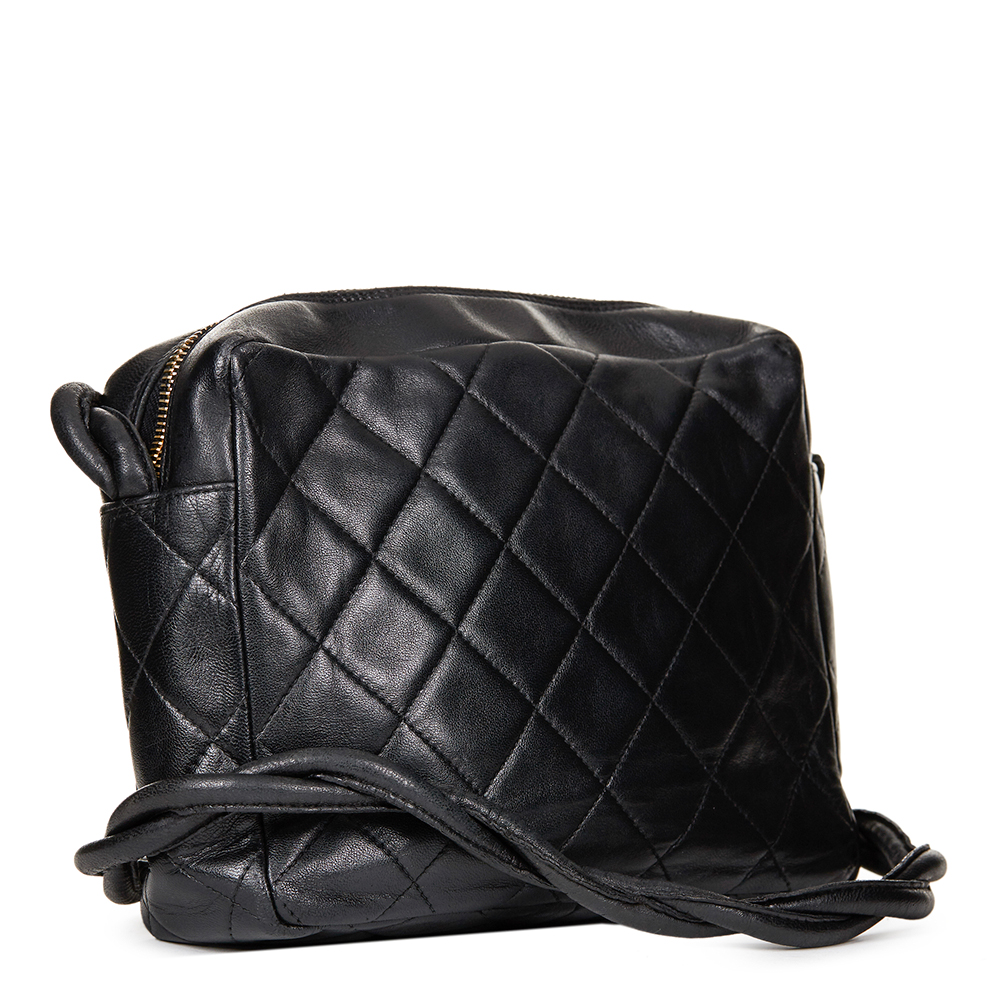 Chanel Black Quilted Lambskin Vintage Camera Bag - Image 4 of 9