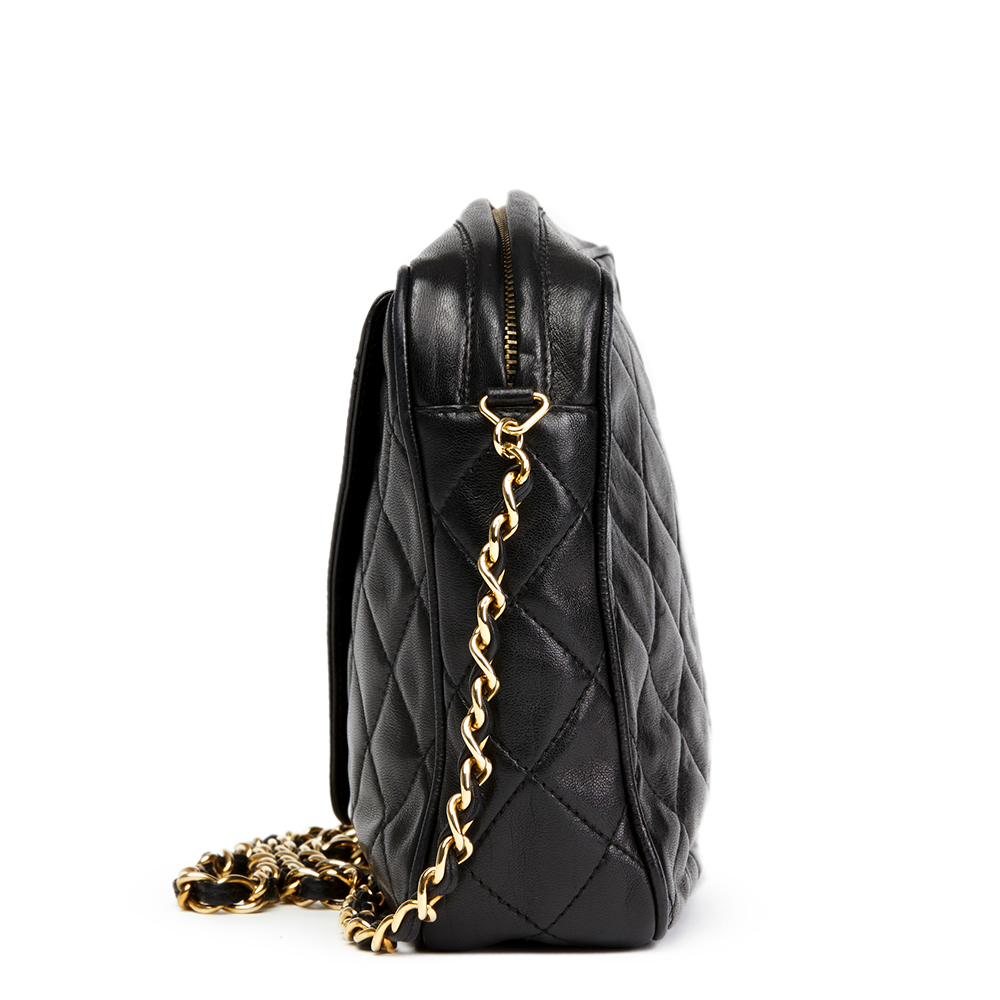 Chanel Black Quilted Lambskin Vintage Tassel Camera Bag - Image 2 of 10