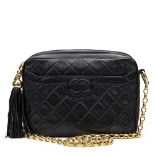 Chanel Black Quilted Lambskin Vintage Camera Bag