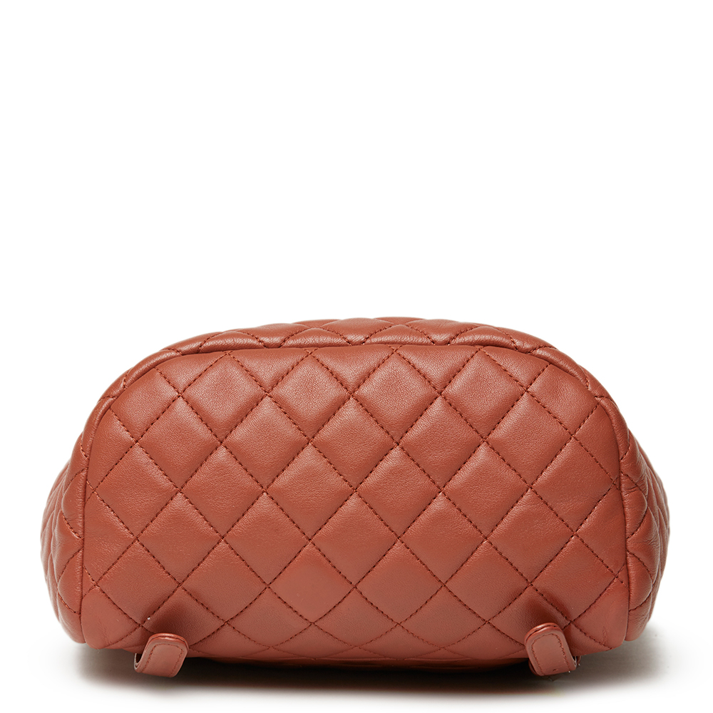 Chanel Brick Brown Quilted Lambskin Small Urban Spirit Backpack - Image 4 of 10