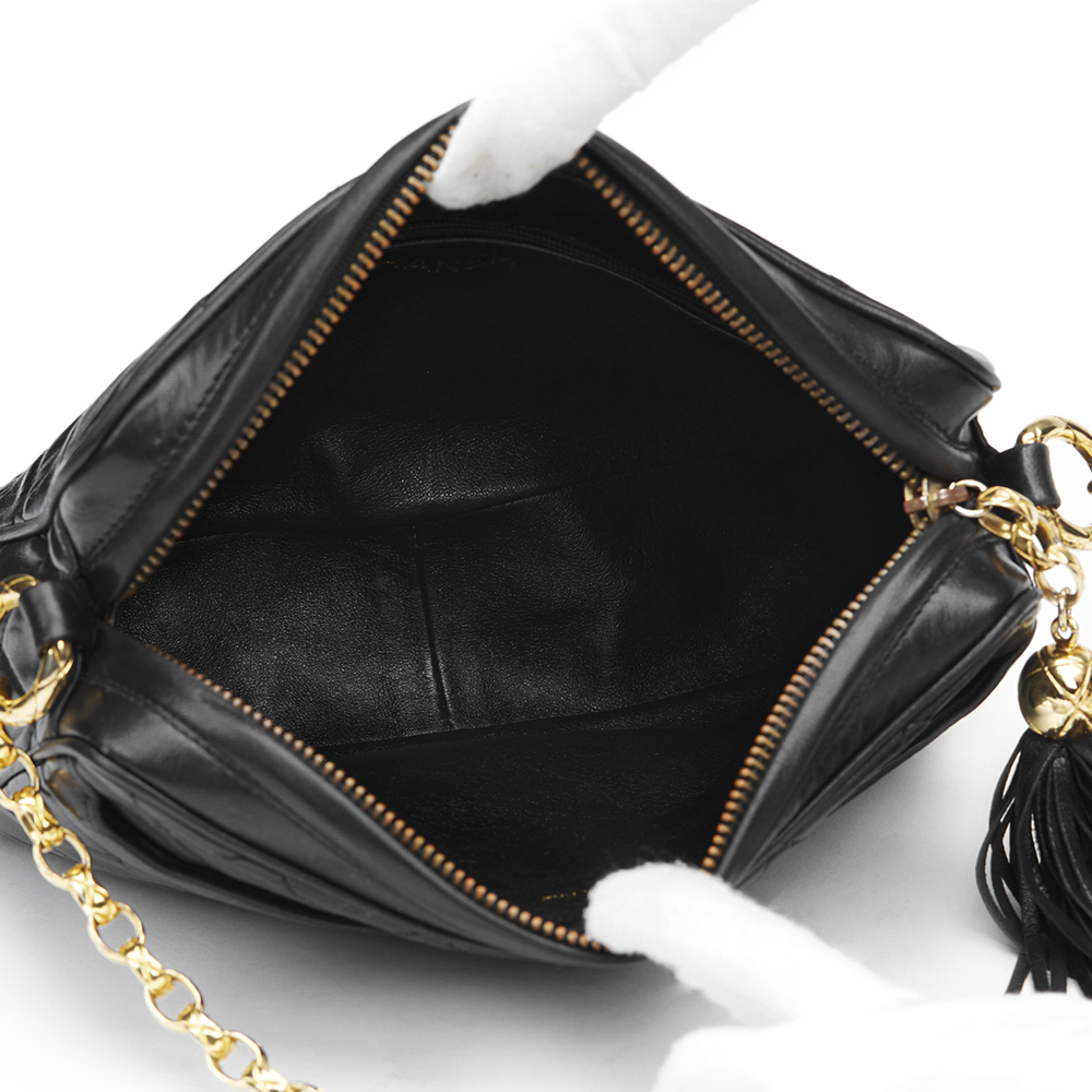 Chanel Black Quilted Lambskin Vintage Camera Bag - Image 10 of 11