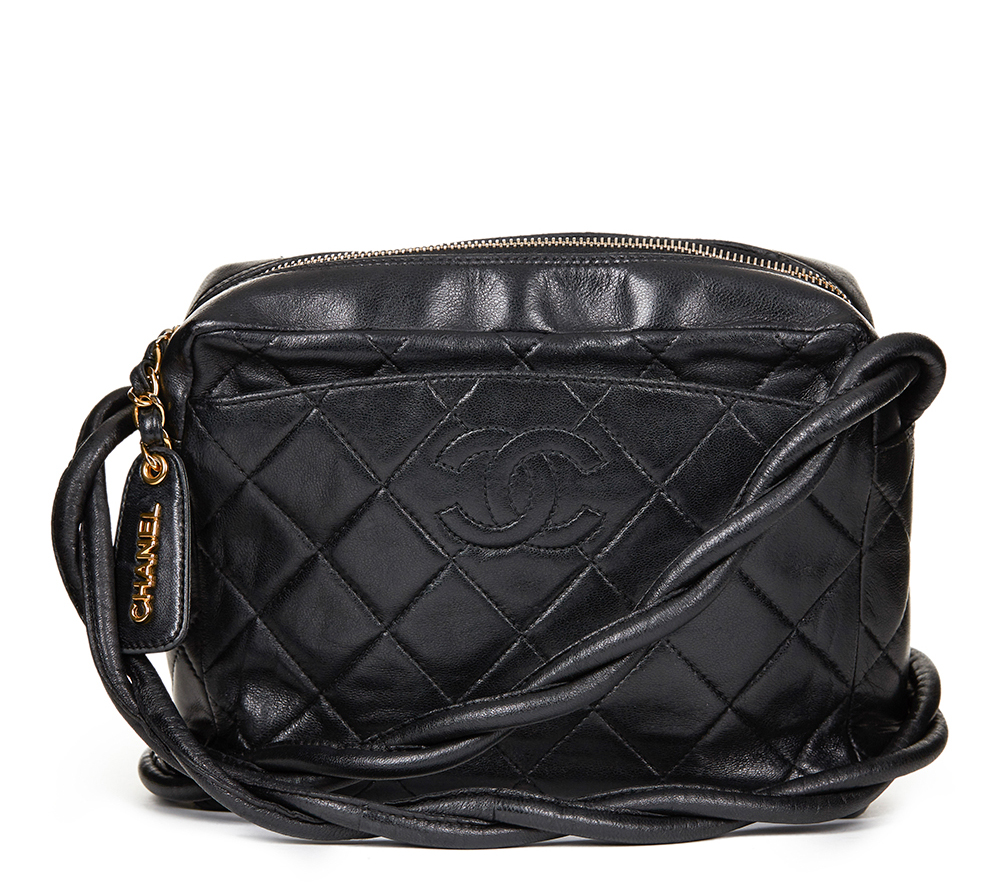 Chanel Black Quilted Lambskin Vintage Camera Bag