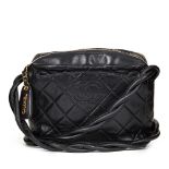 Chanel Black Quilted Lambskin Vintage Camera Bag