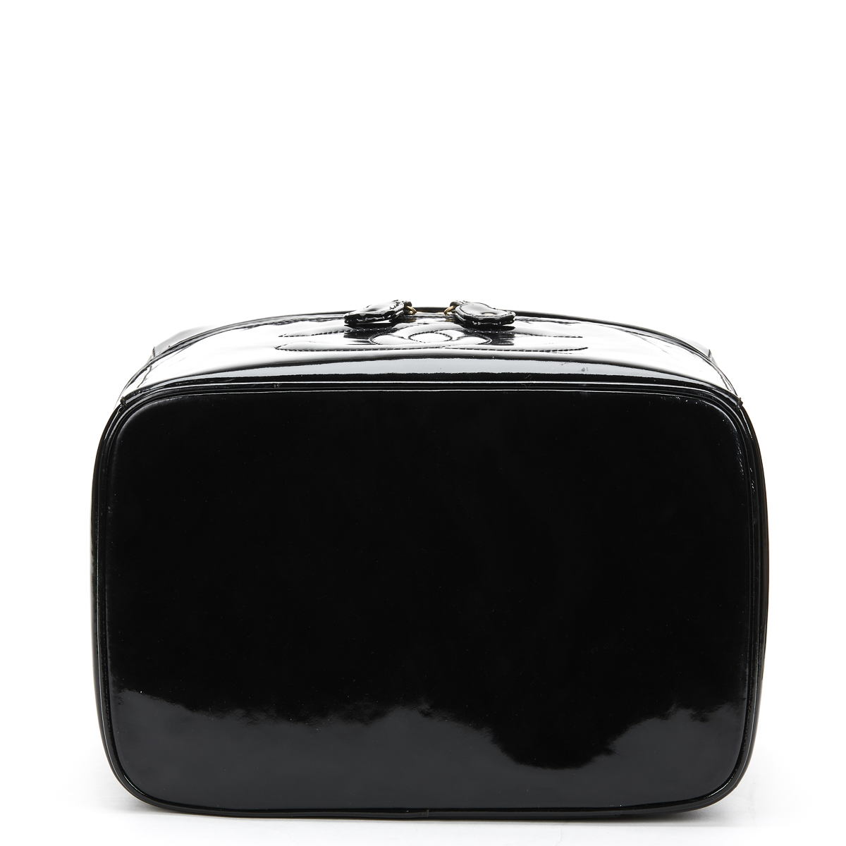 Chanel Black Patent Leather Vintage Vanity Bag - Image 5 of 9