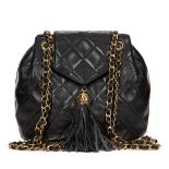 Chanel Black Quilted Lambskin Vintage Timeless Shoulder Bag