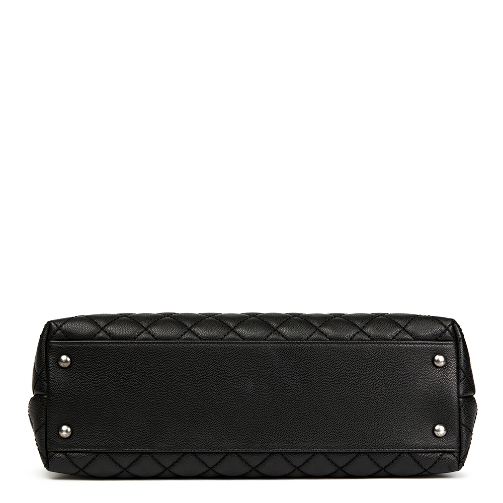 Chanel Black Quilted Caviar Leather Large Coco Handle - Image 5 of 10