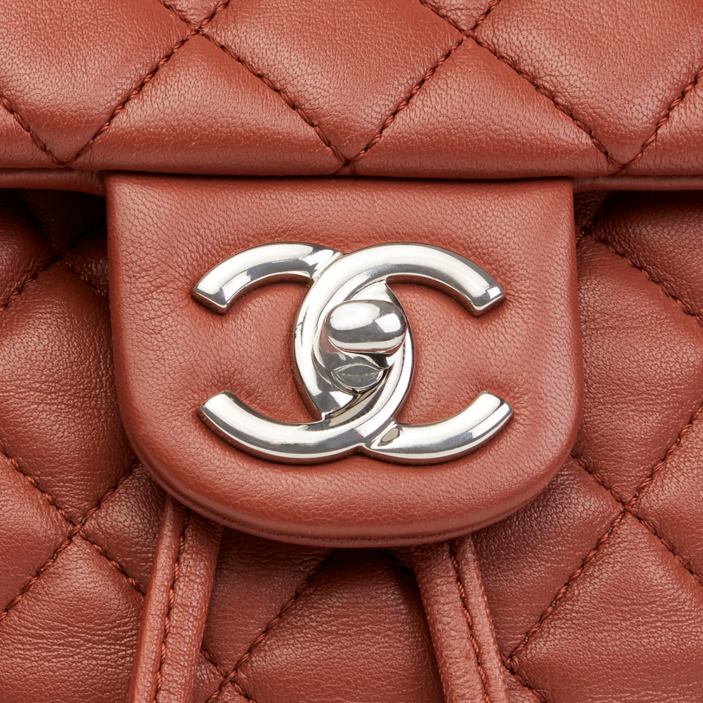 Chanel Brick Brown Quilted Lambskin Small Urban Spirit Backpack - Image 6 of 10