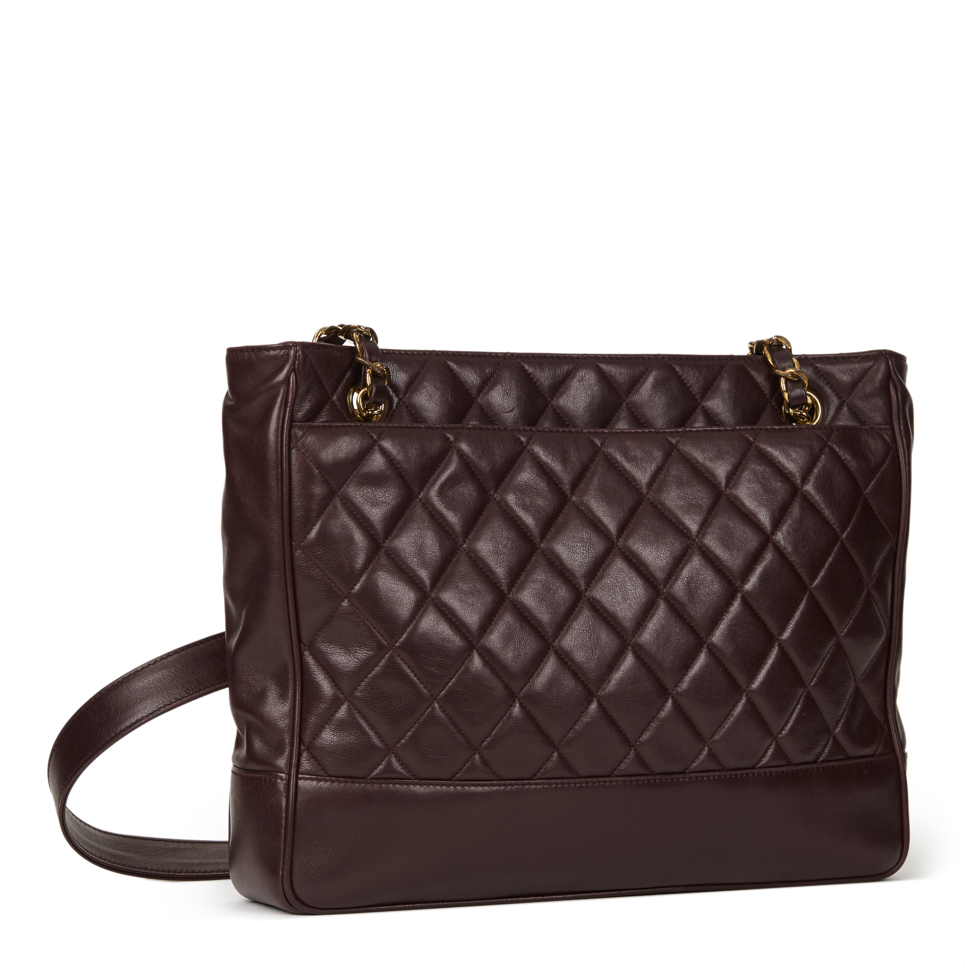 Chanel Plum Quilted Lambskin Vintage Timeless Shoulder Bag - Image 5 of 9