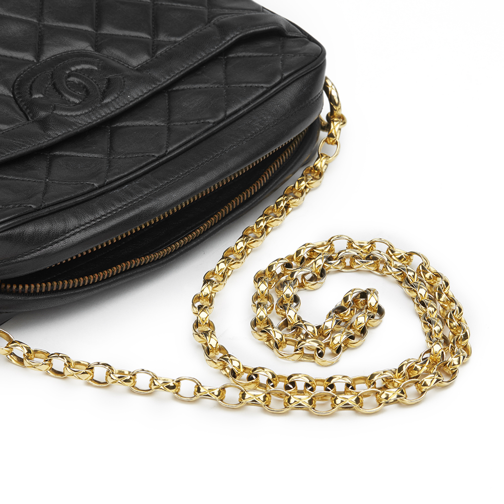 Chanel Black Quilted Lambskin Vintage Camera Bag - Image 8 of 11