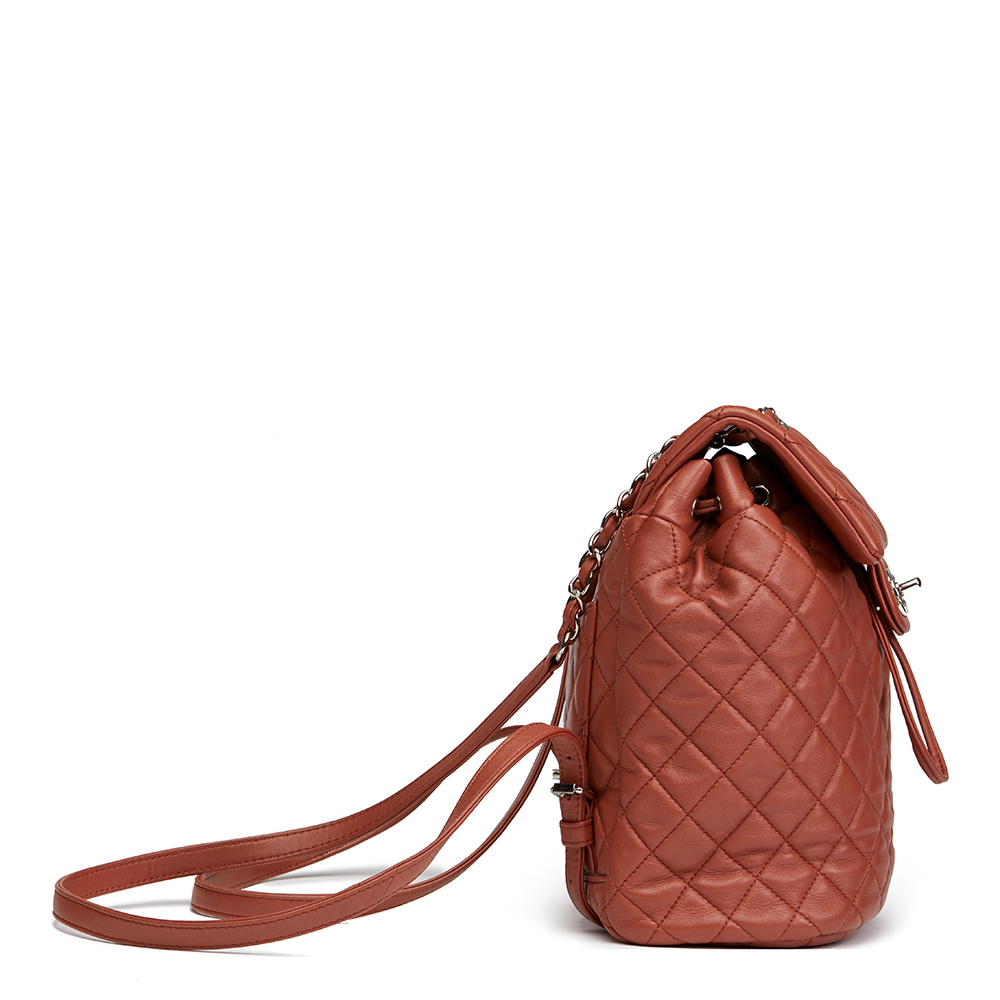 Chanel Brick Brown Quilted Lambskin Small Urban Spirit Backpack - Image 3 of 10