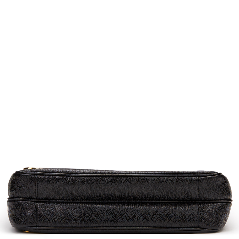 Chanel Black Caviar Leather Vintage Timeless Shoulder Bag - Image 5 of 9