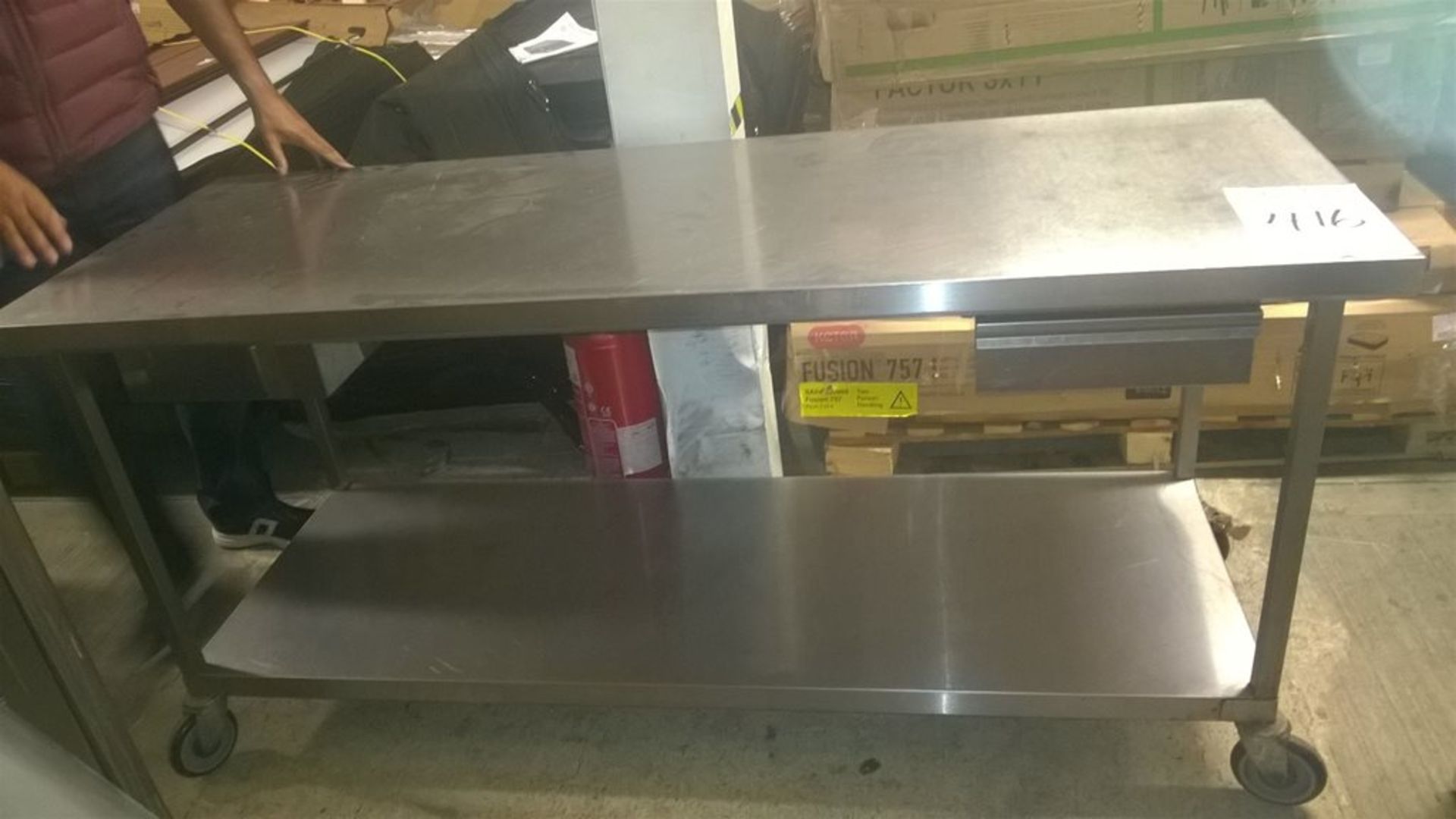 Stainless Steel Ton Castors With 2 Chefs Drawers