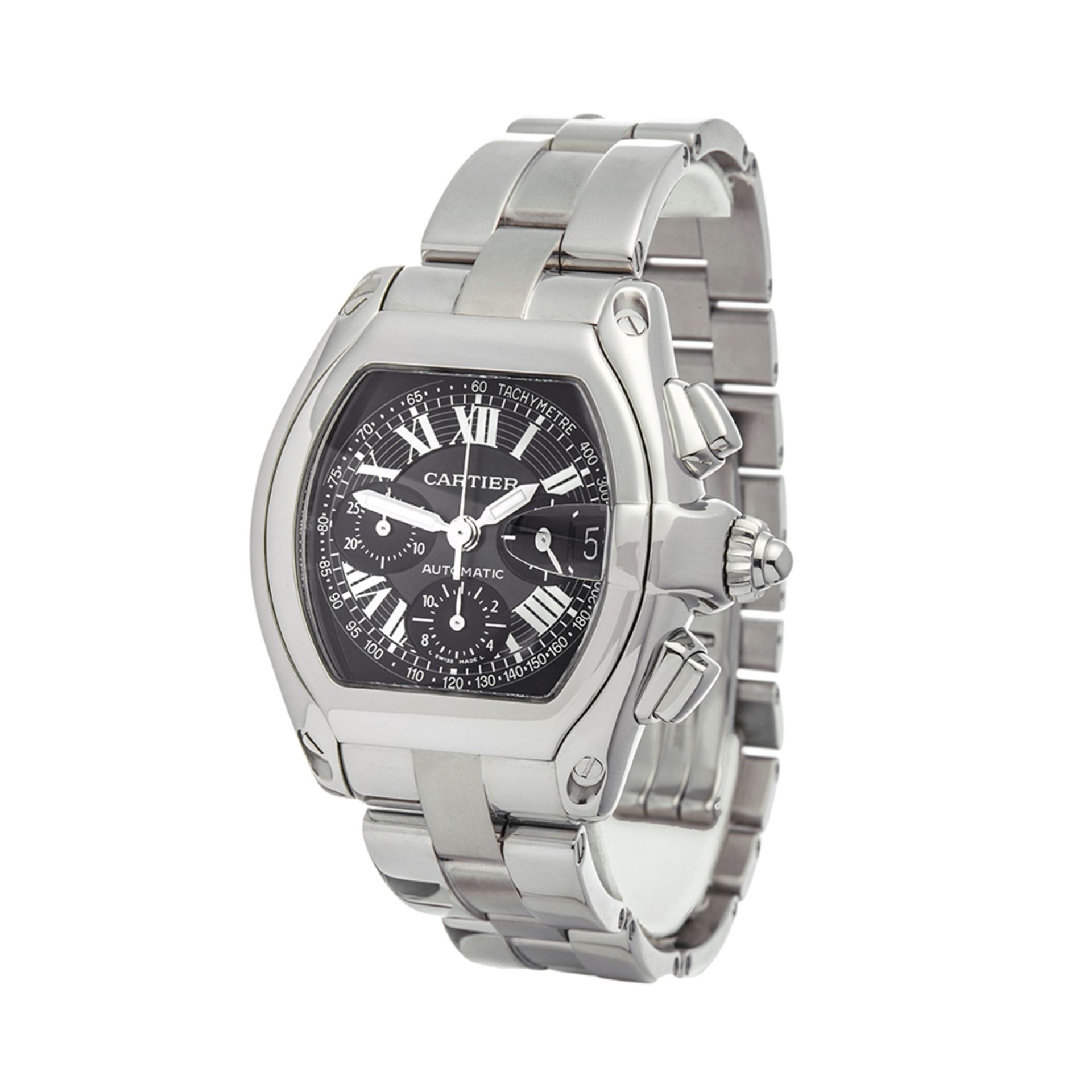 Cartier Roadster XL Chronograph Stainless Steel - 2618 or W62007X6 - Bild 3 aus 8