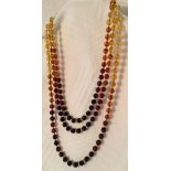 1..1 m Rare Baltic Multicolour Amber Rounds 6 mm stones /Beads 925 silver beads in between