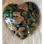Abalone Heart Cabochon 40 mm beautiful colours ready wirewrap or collector