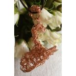 Harry Potter Hat wire wrapped in rose gold covered copper wire wrapped Pendant Dream Catcher