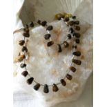 Real Yellow Tiger Eyes Gemstones 75 cts drops beads stones Gems on strand