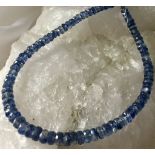Himalayan Kynaite Graduated Faceted Rondelles 2/1 x 5/2 18 cm gems blue strand