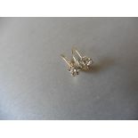 0.60ct diamond hinged style earrings each set with a brilliant cut diamond, H/I colour,Si2