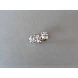 0.50ct Solitaire diamond stud earrings set with brilliant cut diamonds, SI2 clarity and I colour.