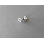 0.30ct diamond solitaire stud earrings set in platinum 950. Brilliant cut diamonds I colour, si2