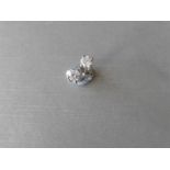 0.25ct diamond solitaire stud earrings set in platinum 950. Brilliant cut diamonds I colour, si2