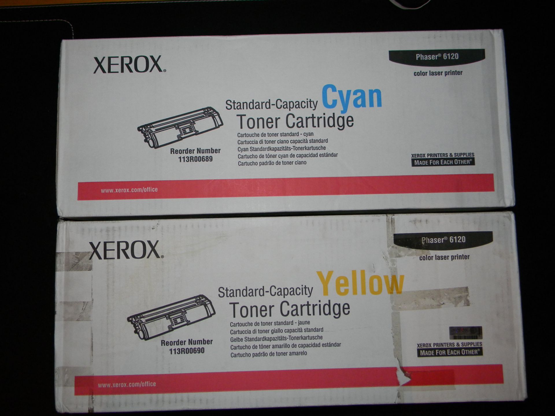 Xerox Toner Cartridge for Phaser 6120 x 2 (Yellow & Cyan)