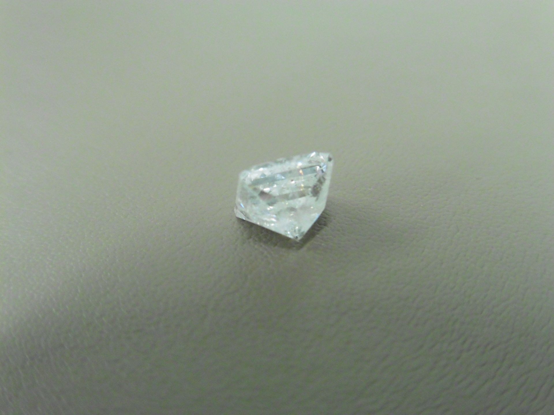 0.95ct enhanced princess cut diamond.I colour and I2 clarity. No certification but can be done - Image 4 of 4