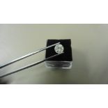 1.16ct Brilliant Cut Diamond, Enhanced stone. I colour, I2 clarity. 6.68 x 4.06mm. Valued at £