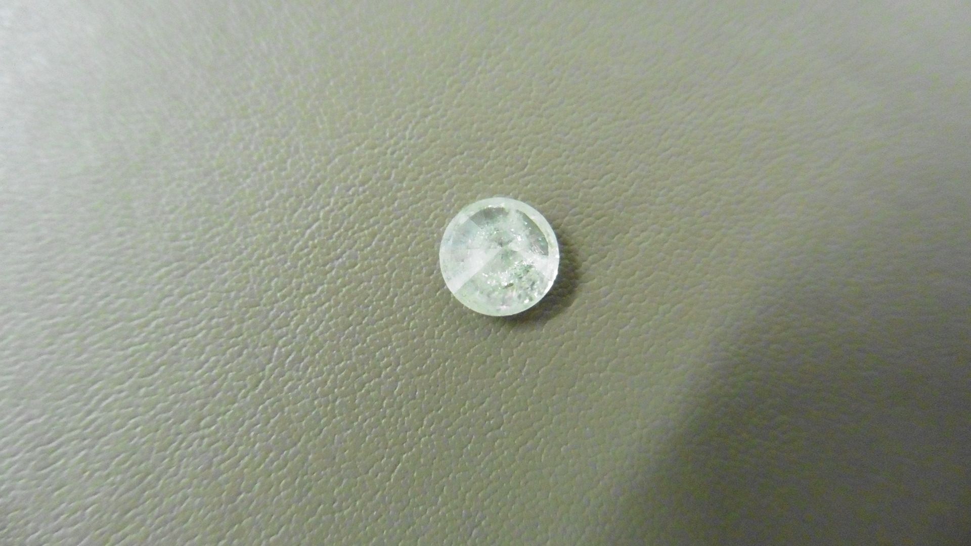 1.04ct Brilliant Cut Diamond, Enhanced stone. I colour, I2 clarity. 6.49 x 3.85mm. Valued at £ - Image 3 of 4