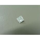 1.01ct enhanced princess cut diamond. H/I colour and I2 clarity. No certification but can be done