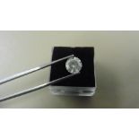 1.32ct Brilliant Cut Diamond, Enhanced stone. H colour, I2 clarity. 7.20 x 4.17mm. Valued at £