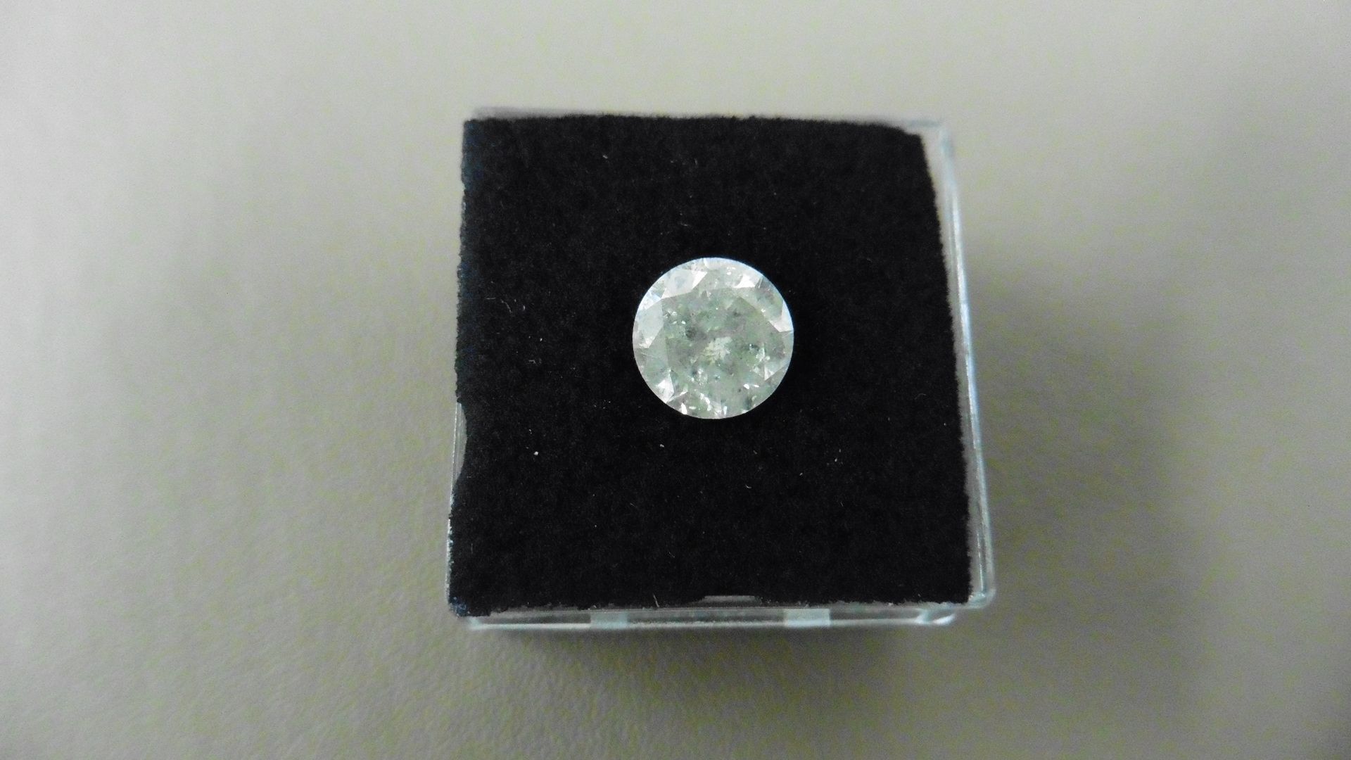 2.04ct Brilliant Cut Diamond, Enhanced stone. I colour, I2 clarity. 7.80 x 4.96mm. Valued at £ - Image 5 of 5