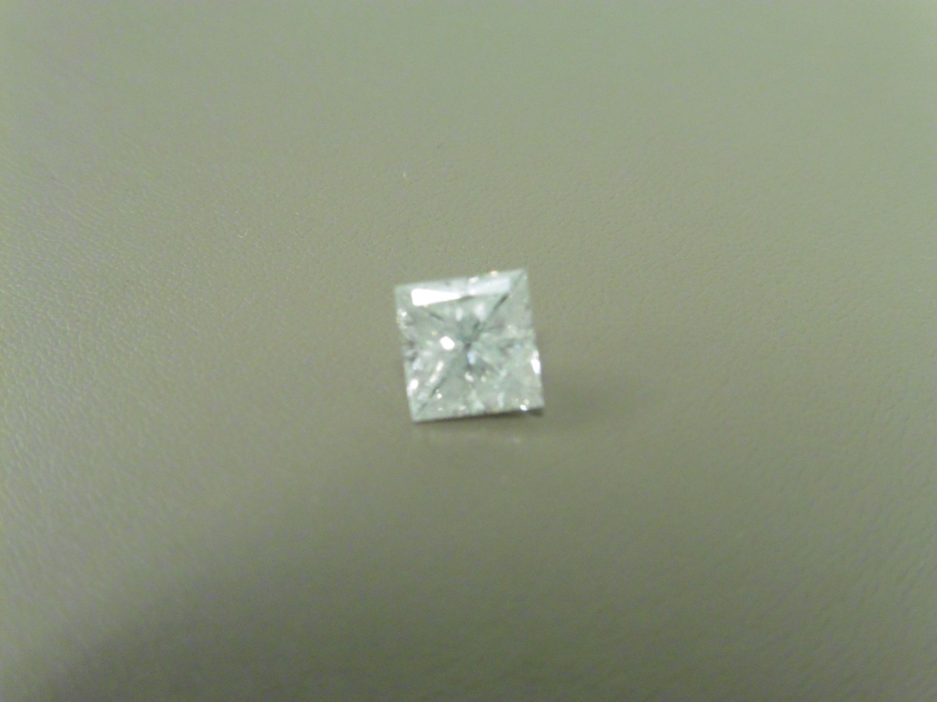 1.20ct enhanced princess cut diamond. G/H colour and I2 clarity. No certification but can be done