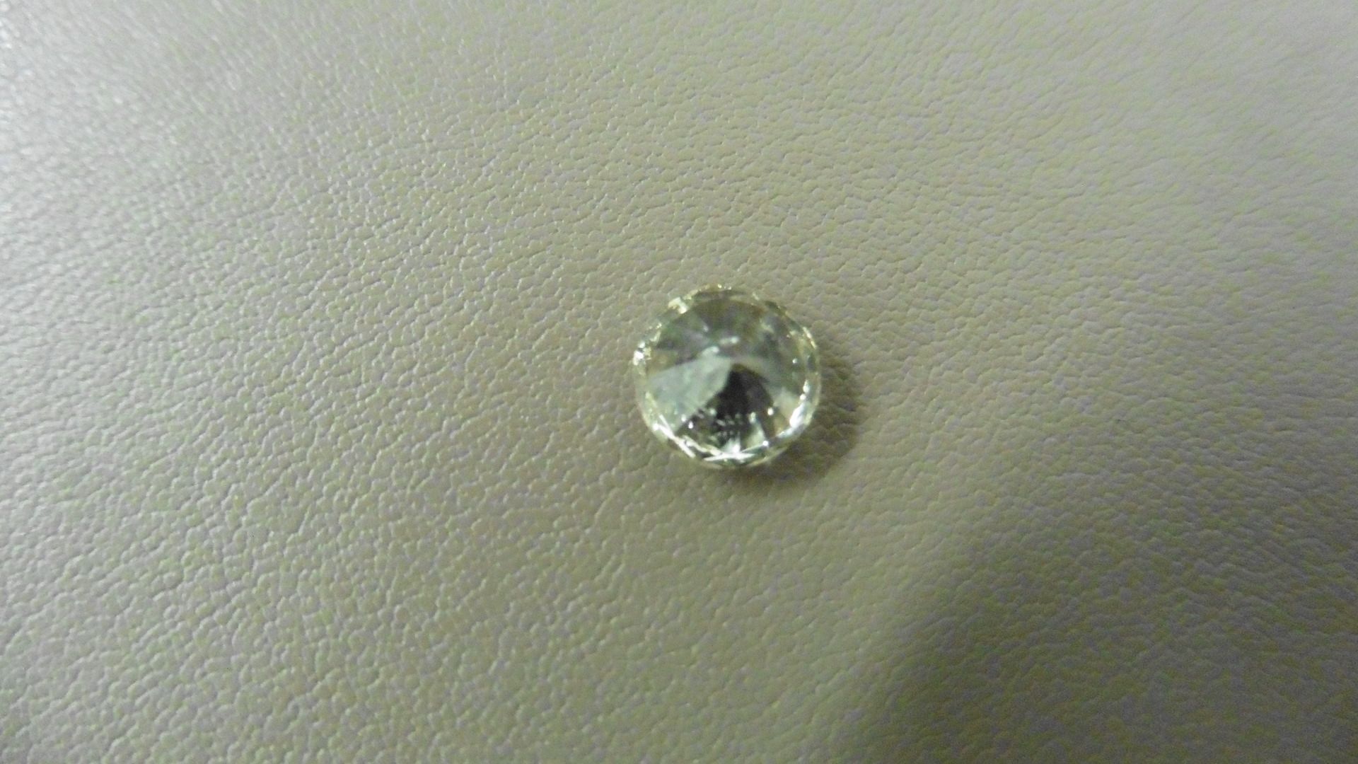1.26ct Brilliant Cut Diamond, Enhanced stone. J colour, si3 clarity. 6.75 x 4.32mm. Valued at £1490. - Image 4 of 5