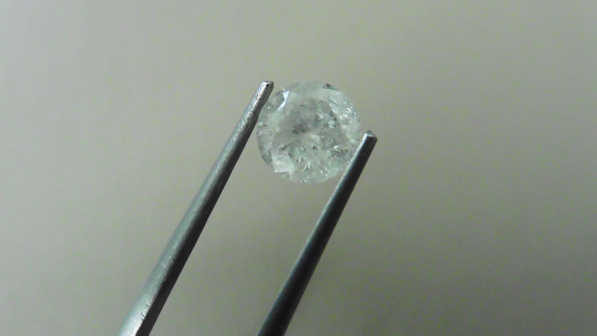 1.25ct Brilliant Cut Diamond, Enhanced stone.G/H colour, I2 clarity. 6.91 x 3.98mm. Valued at £2250.