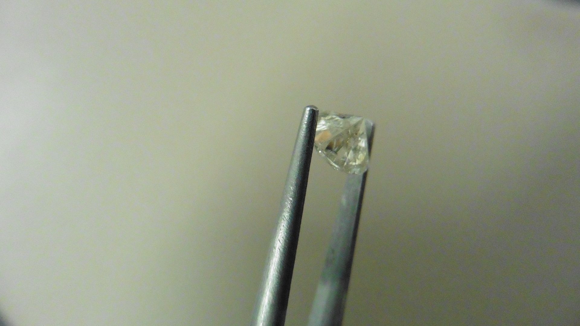 1.16ct Brilliant Cut Diamond, Enhanced stone. I colour, I2 clarity. 6.68 x 4.06mm. Valued at £ - Image 2 of 4