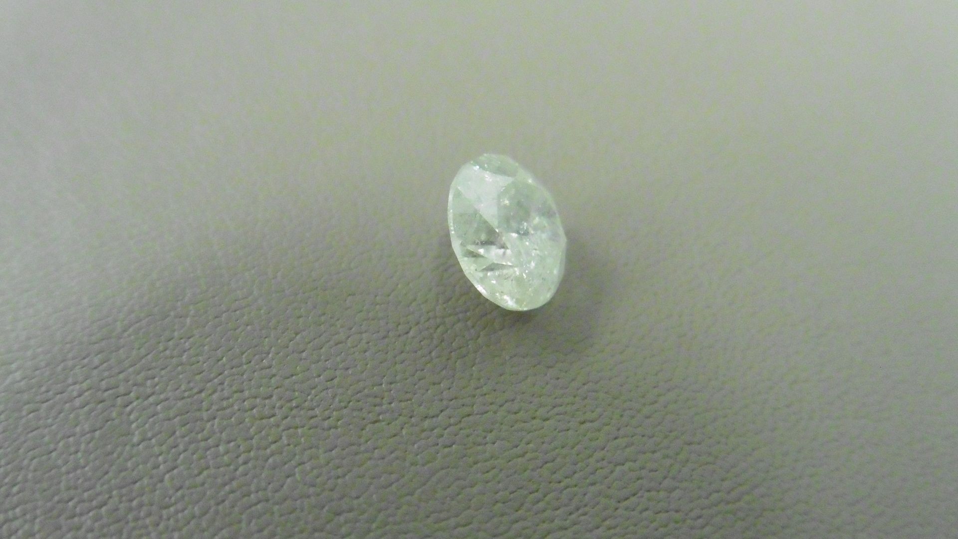 1.34ct Brilliant Cut Diamond, Enhanced stone. I colour, I2 clarity. 6.92 x 4.29mm. Valued at £ - Image 3 of 4