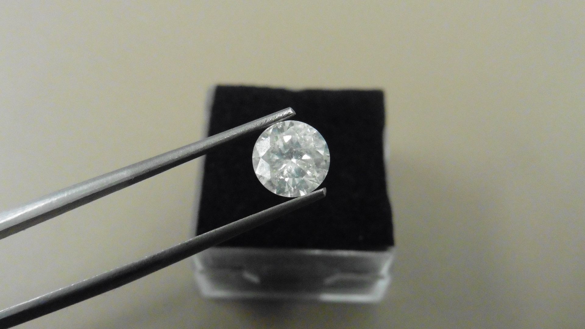 1.25ct natural loose brilliant cut diamond. I colour and I2 clarity. 7.02 x 4.03mm. No certification