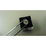 1.12ct Brilliant Cut Diamond, Enhanced stone. K colour, I1 clarity. 6.72 x 3.90mm. Valued at £