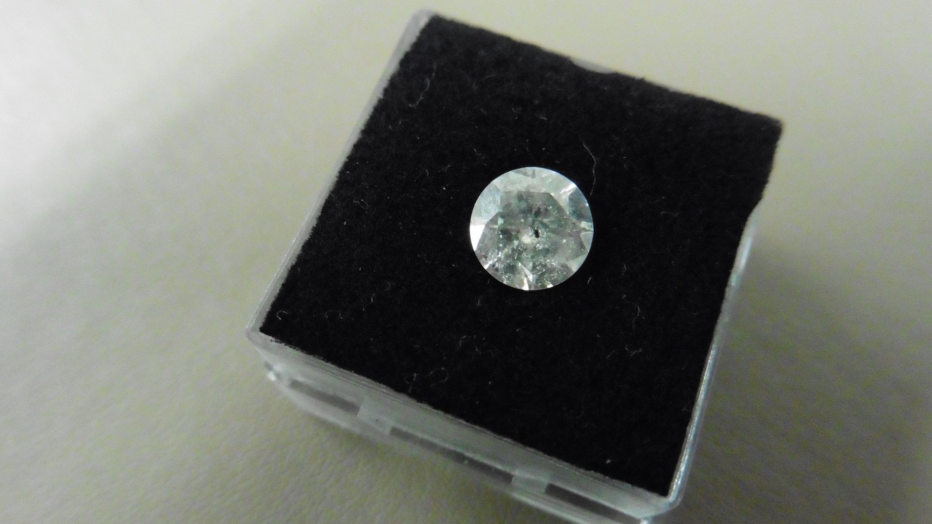 1.32ct Brilliant Cut Diamond, Enhanced stone. H colour, I2 clarity. 7.20 x 4.17mm. Valued at £ - Image 4 of 4