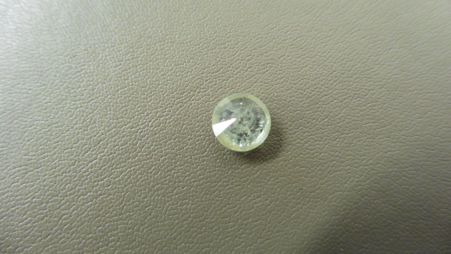 1.00ct Brilliant Cut Diamond, Enhanced stone.H colour, I2 clarity. 6.35 x 4.44mm. Valued at £1490.No - Image 3 of 4