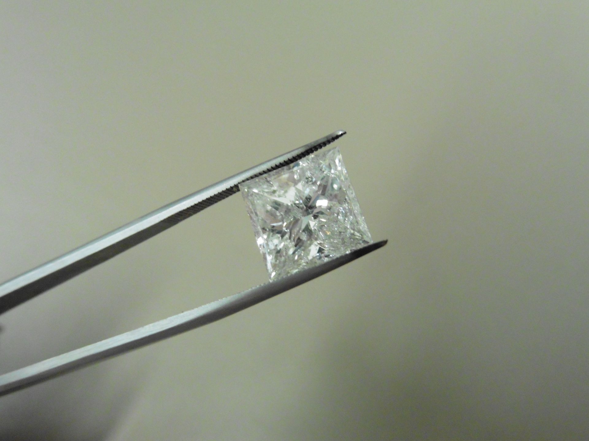 3.99ct natural loose princess cut diamond. F colour and I1clarity. EGL certification. Valued at £ - Image 3 of 5
