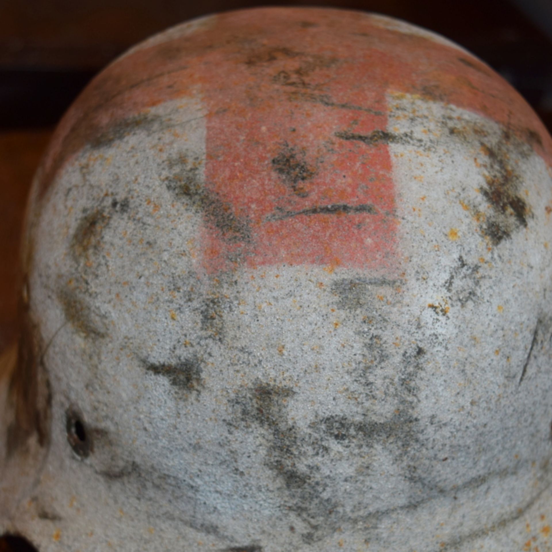 WW2 German S.S. Decal Helmet With Red Cross - Image 5 of 5
